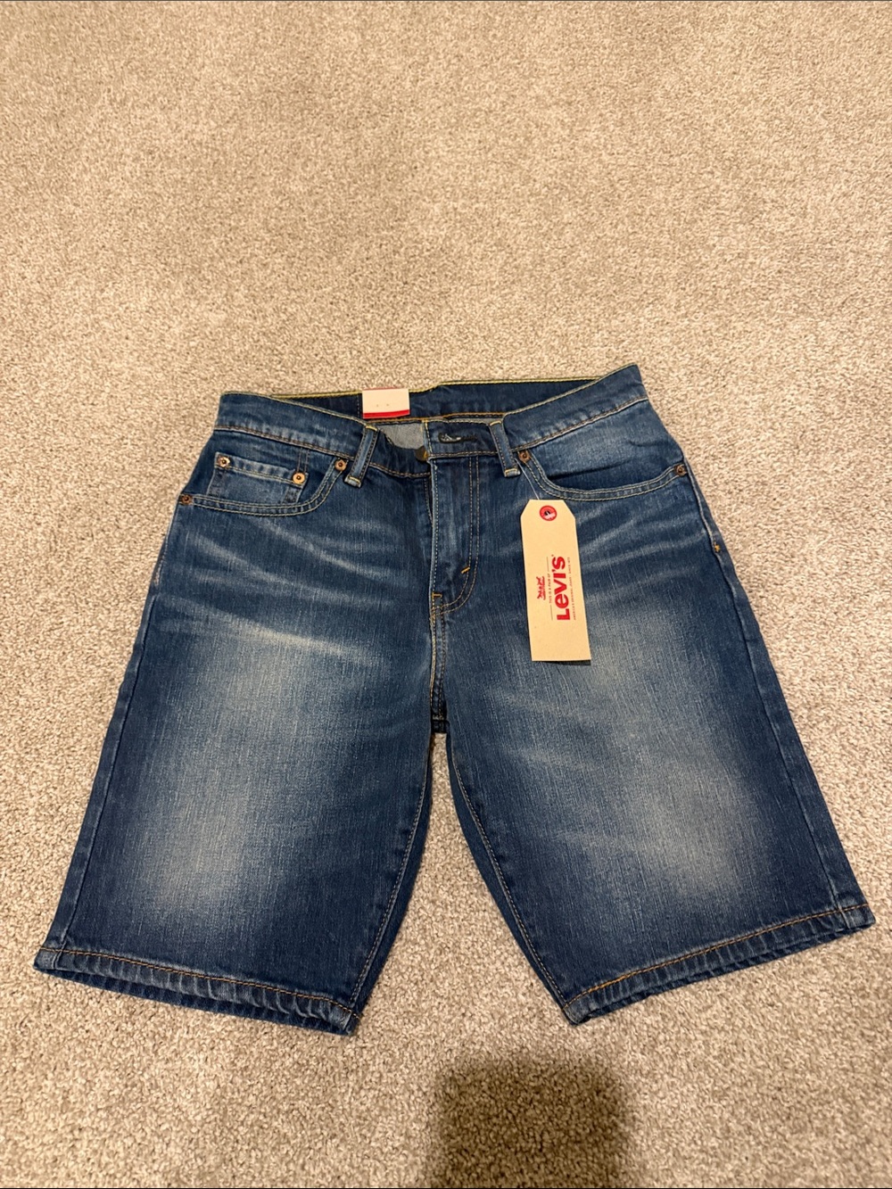 Levi's Men's Medium Blue Washed Denim Shorts